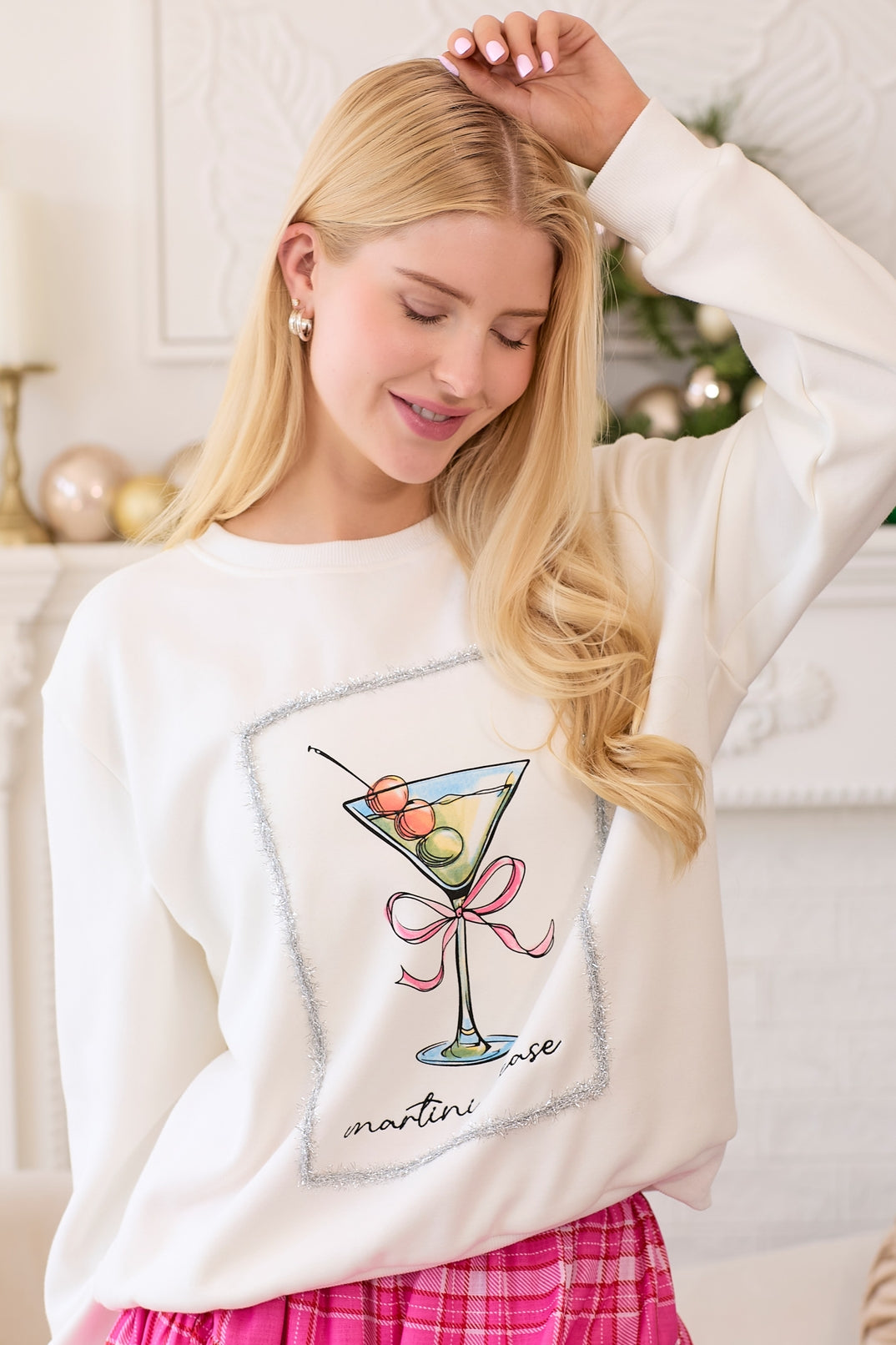 Martini Please Graphic Sweater