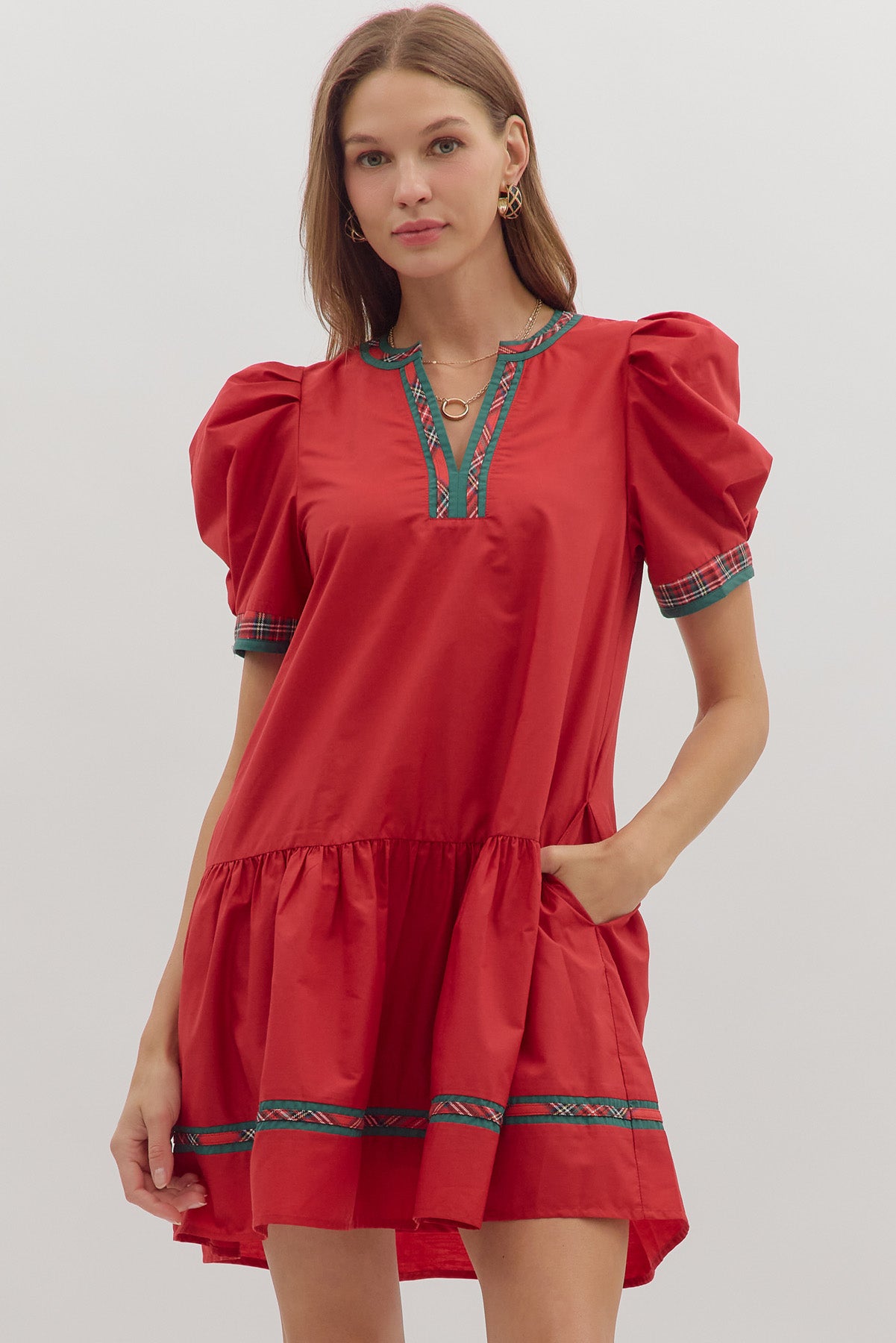Merry Days Holiday Dress Red