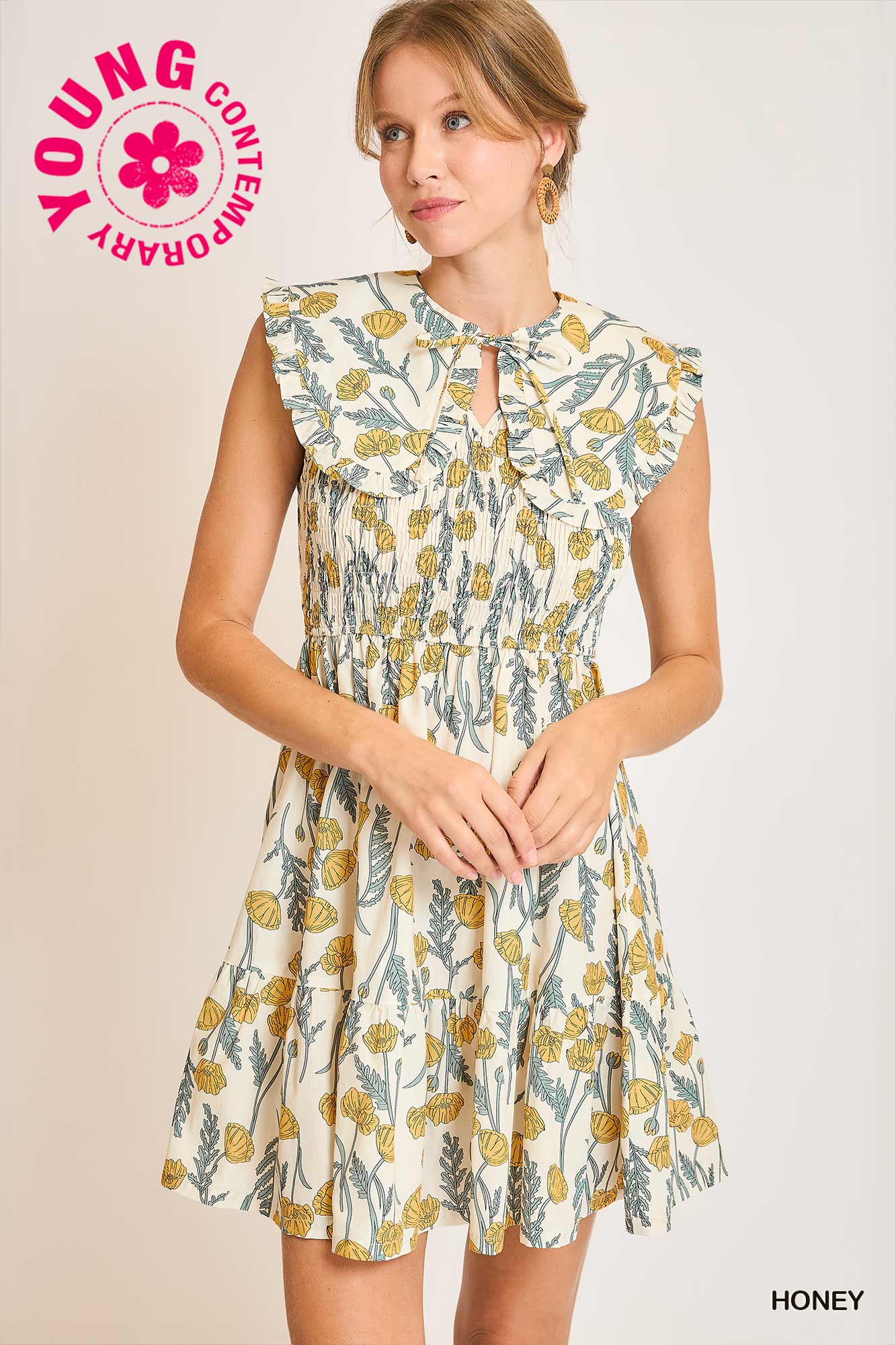 Flower Fields Dress Yellow