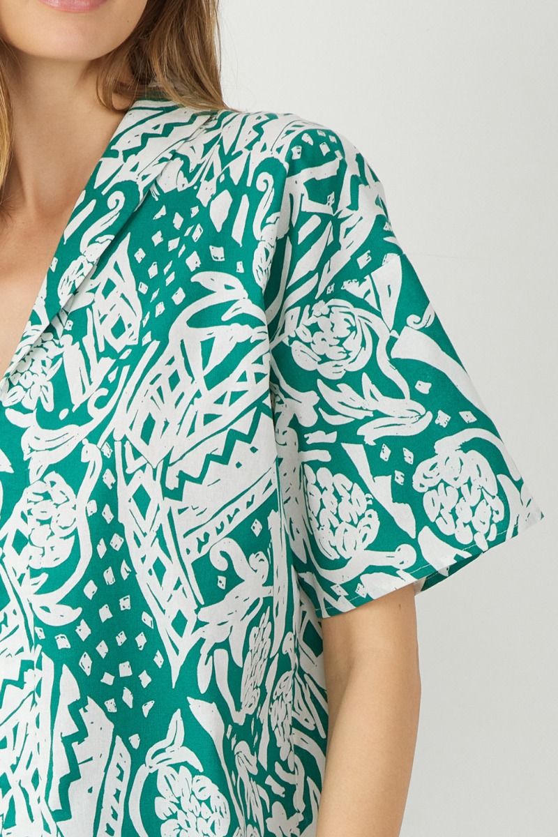 Chic Green Multi Print Set