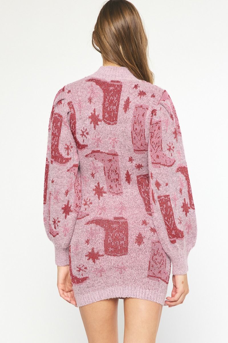Rhinestone Cowgirl Dress Pink