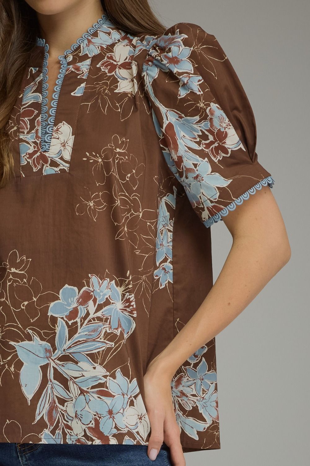 The Chocolate Floral Top