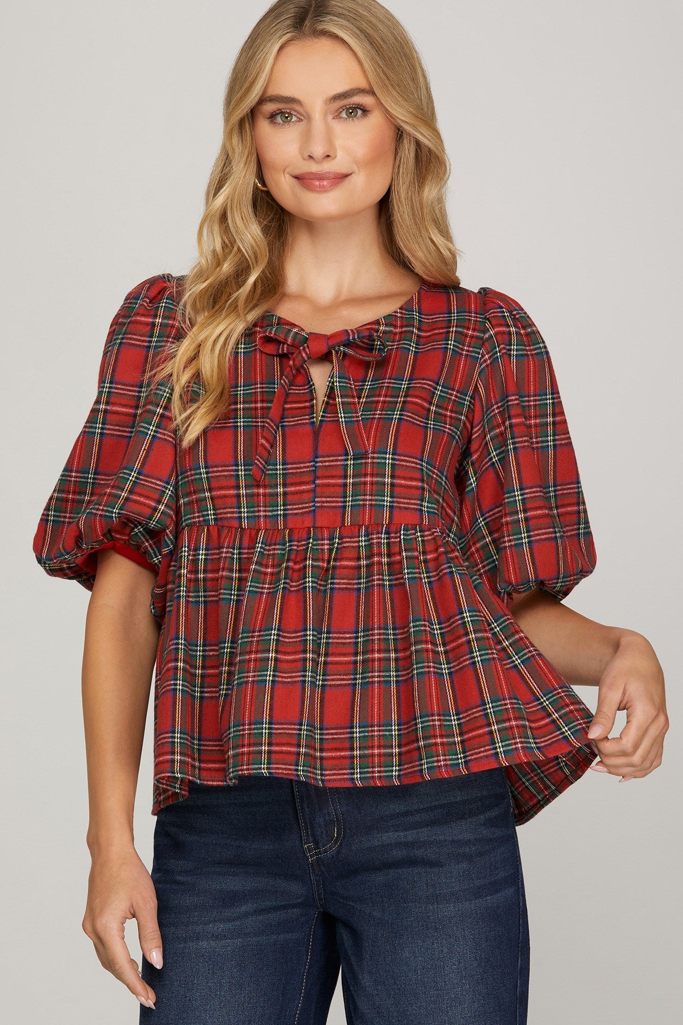 Puff Sleeve Holiday Top