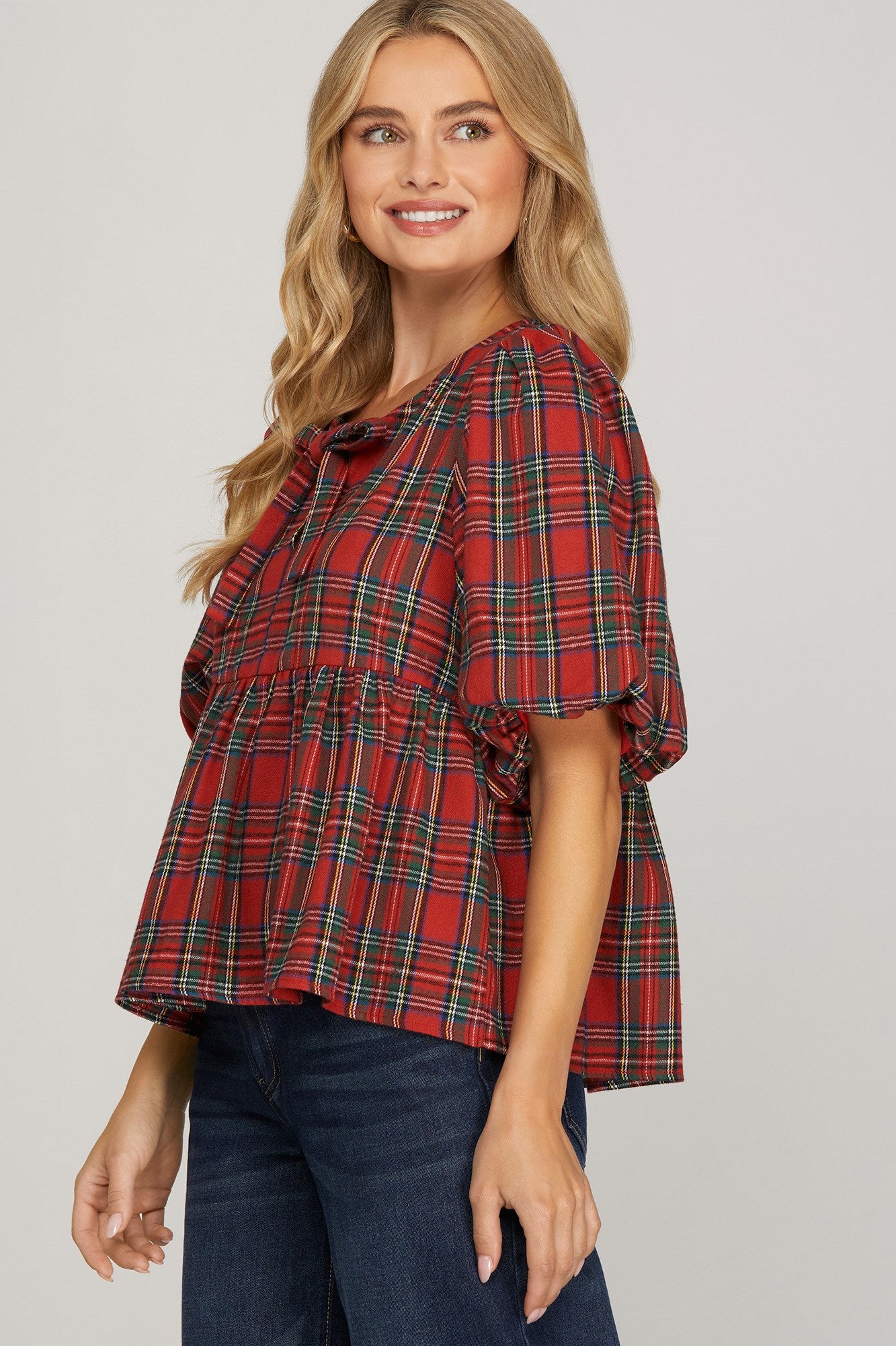 Puff Sleeve Holiday Top