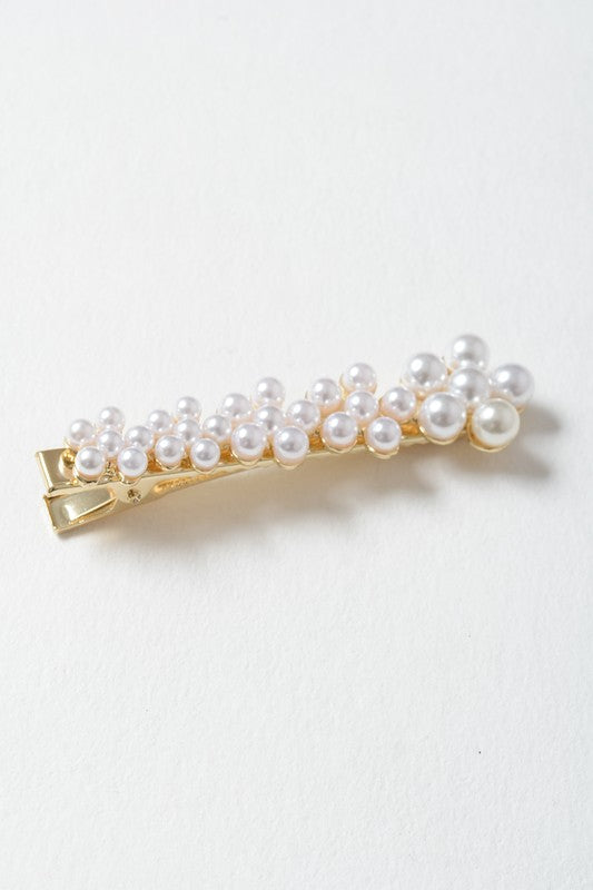 Flower Power Pearl Alligator Clip