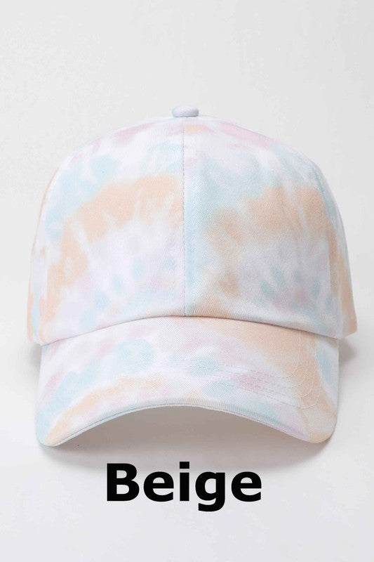 Tie Dye Hat Beige