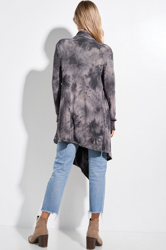 Tie Dye Waterfall Cardigan