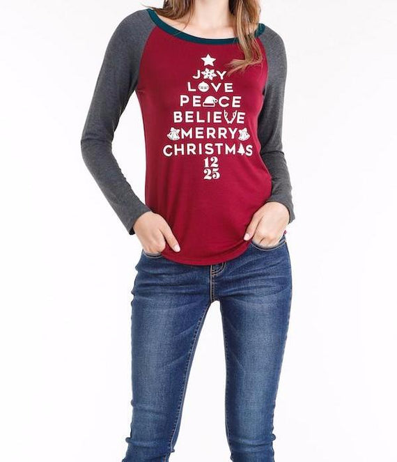 Raglan Peace and Joy Tee
