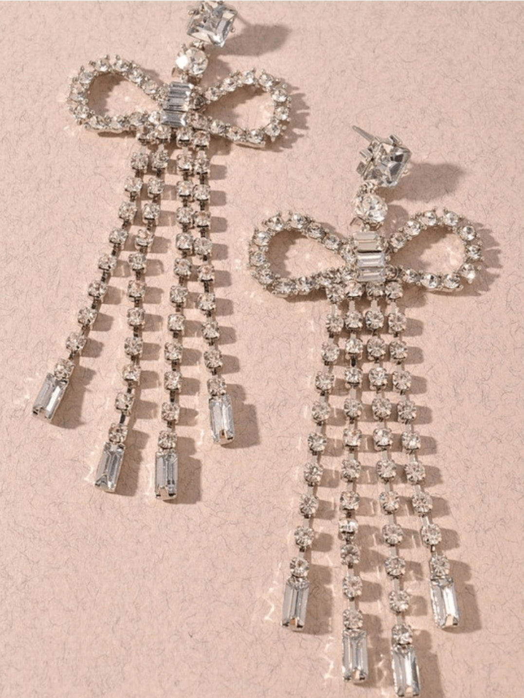 Wrap Me Up Bow Earrings Silver