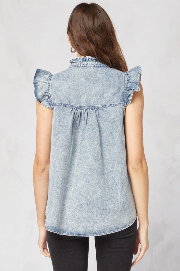 The Summer Top Dark Denim