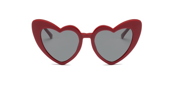 Heart Eyes Sunnies Dark Red
