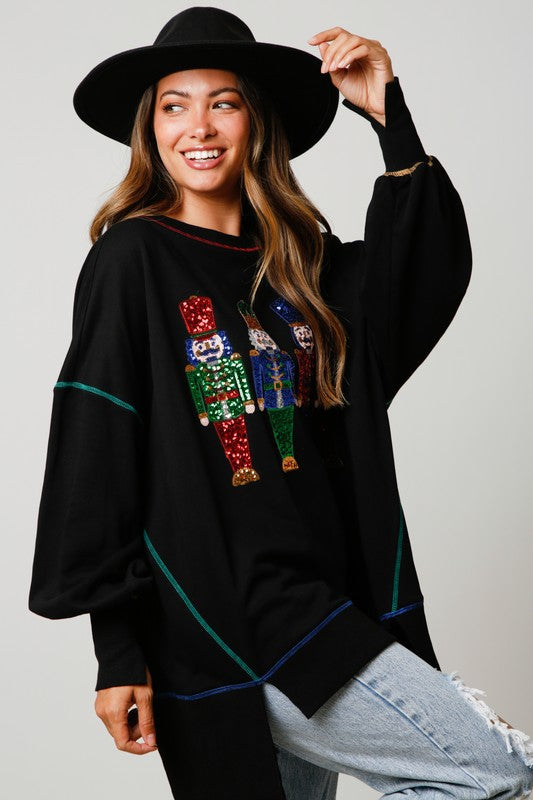Sequin Nutcracker Sweatshirt