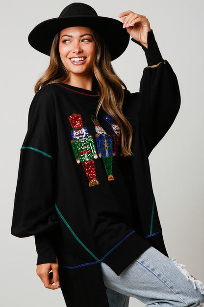 Sequin Nutcracker Sweatshirt