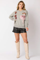 Nutcracker and Ballerina Sweater Gray