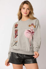 Nutcracker and Ballerina Sweater Gray