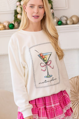 Martini Please Graphic Sweater