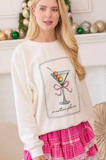 Martini Please Graphic Sweater