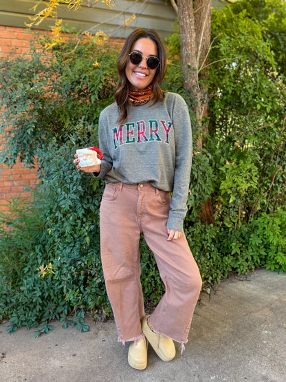 Plaid Merry Olive Long Sleeve