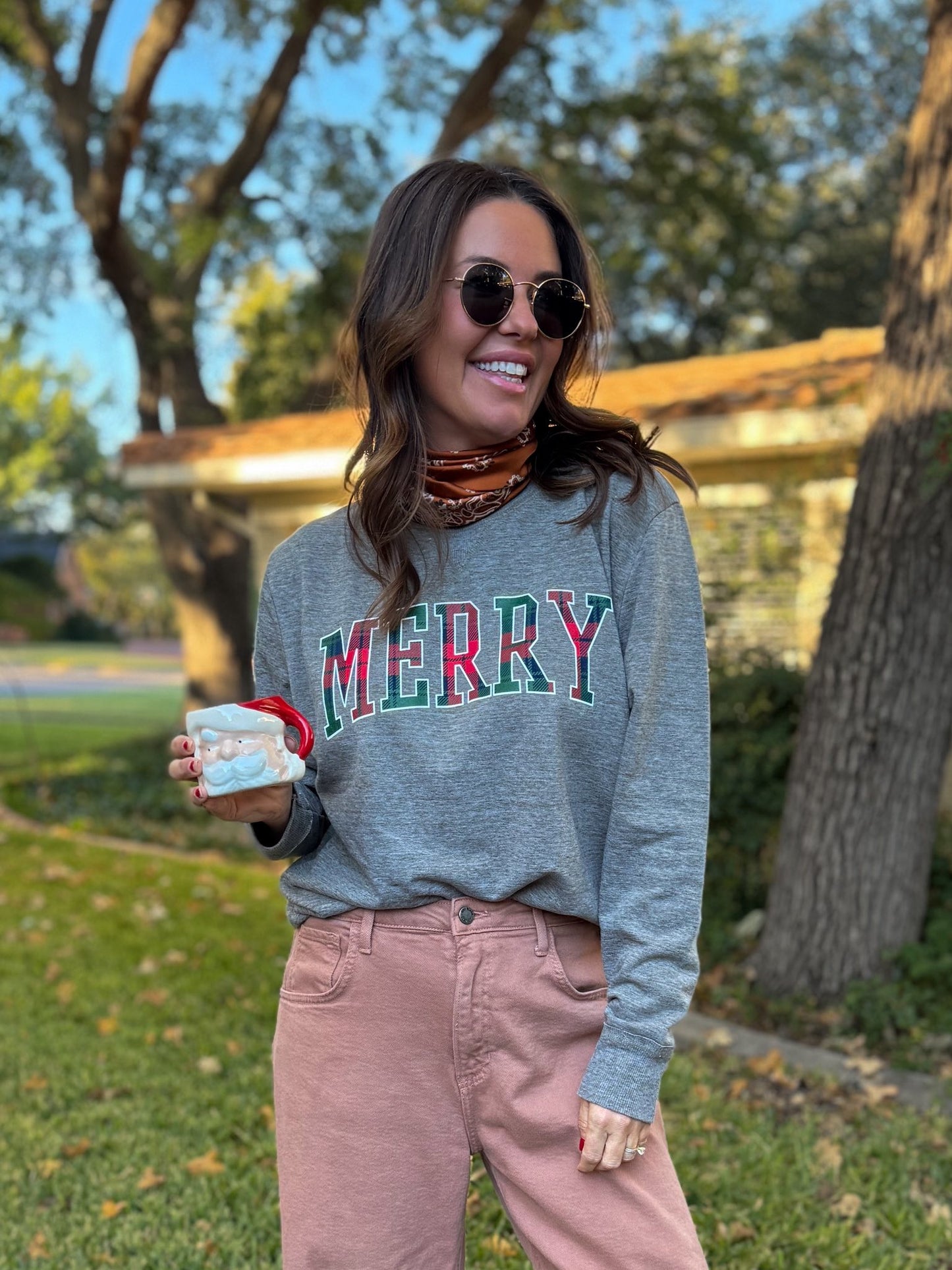 Plaid Merry Olive Long Sleeve