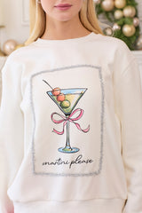 Martini Please Graphic Sweater