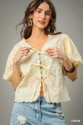 Vintage Eyelet Top Cream