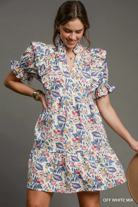 The Perfect Summer Floral Dress Cream