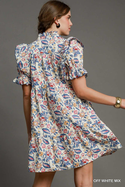 The Perfect Summer Floral Dress Cream