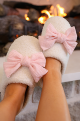 Pink Bow Slippers