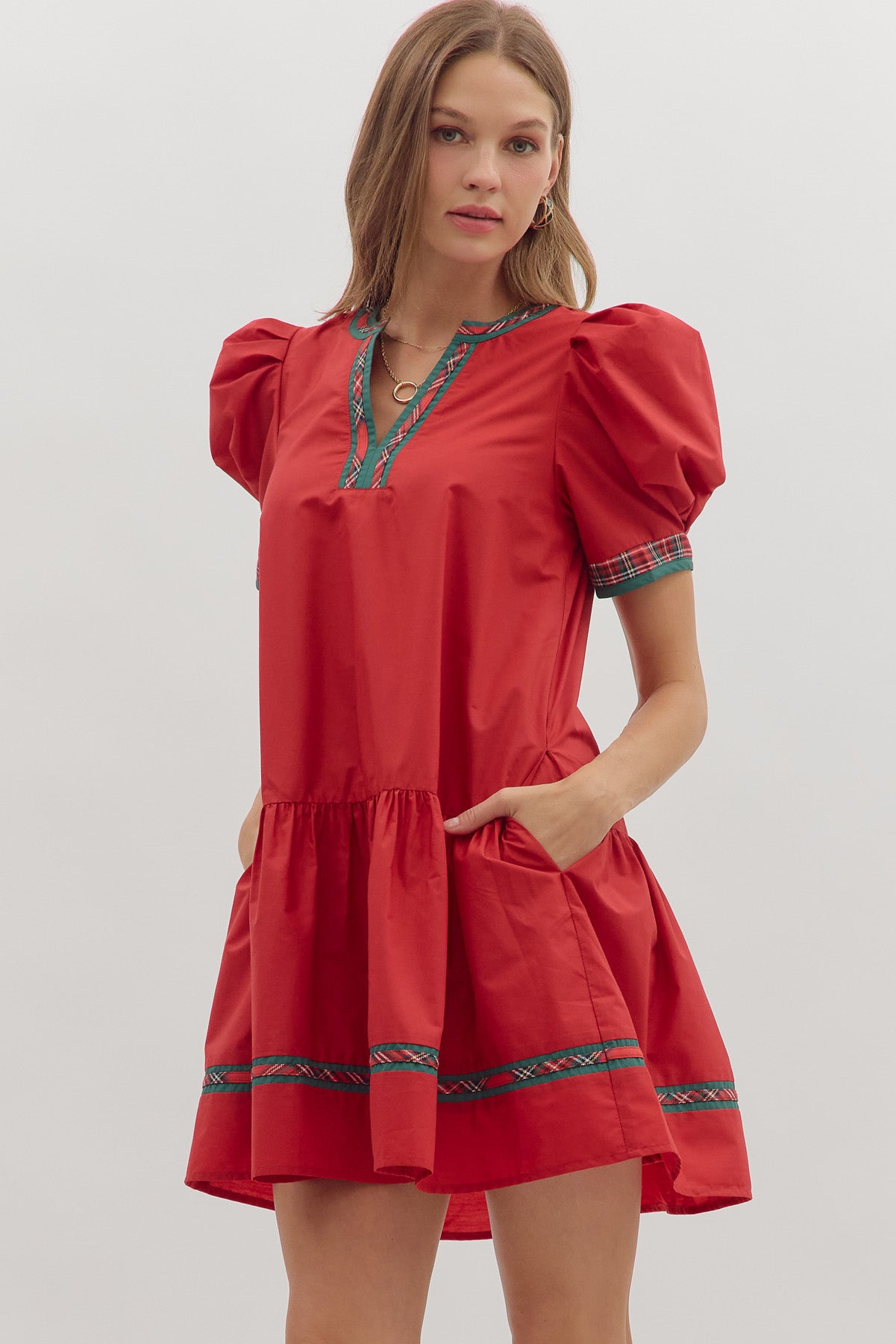 Merry Days Holiday Dress Red