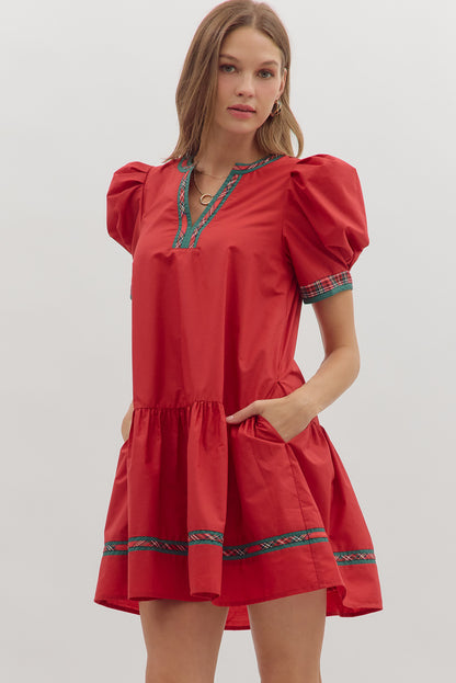 Merry Days Holiday Dress Red