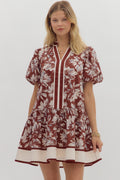 A Good Time Dress Burgundy