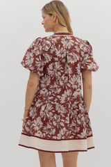 A Good Time Dress Burgundy