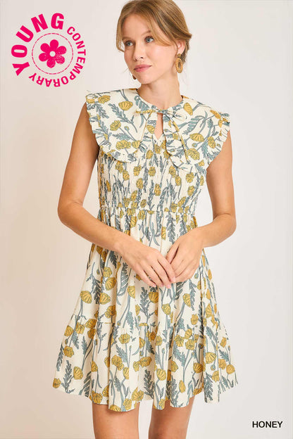 Flower Fields Dress Yellow