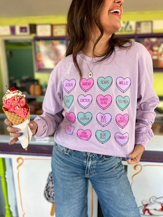 Texas Hearts Comfot Colors Lilac
