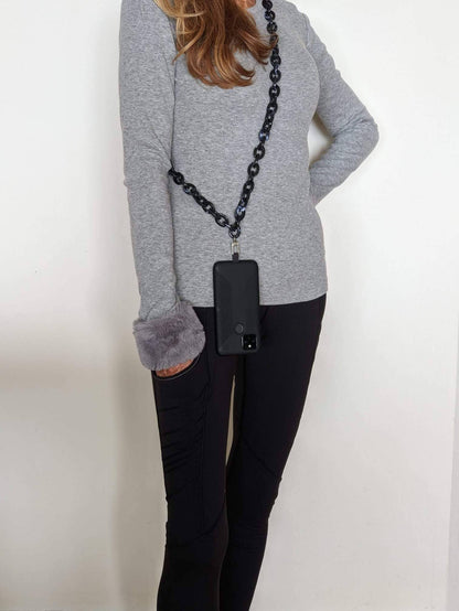 Crossbody Phone Chain Black