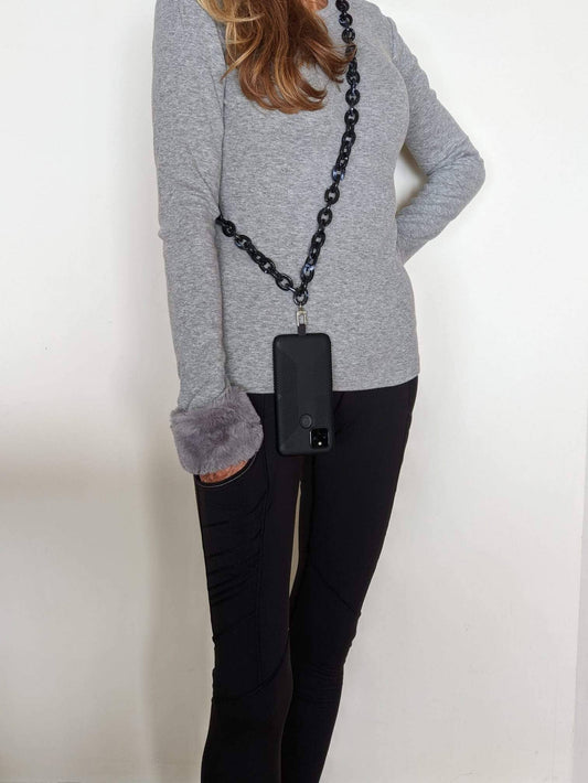 Crossbody Phone Chain Black