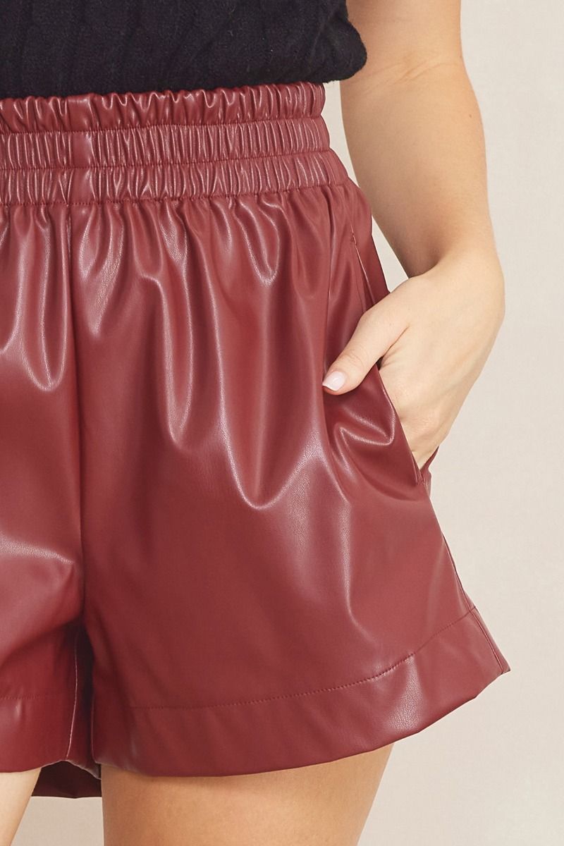 Rebel Shorts Burgundy