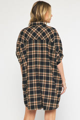 Like The First Time Black Plaid Tunic Top