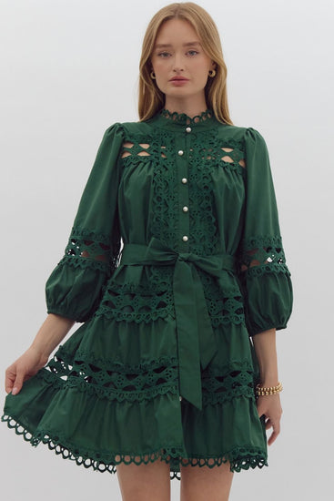 The Eliza Dress Hunter Green