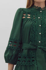 The Eliza Dress Hunter Green