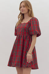 Festive Nights Holiday Plaid Dress