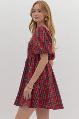 Festive Nights Holiday Plaid Dress