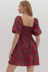 Festive Nights Holiday Plaid Dress