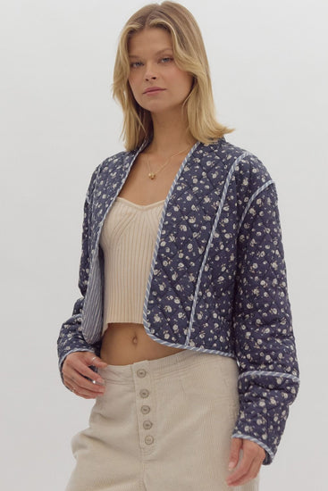 Dainty Floral Jacket Blue