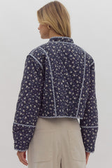 Dainty Floral Jacket Blue