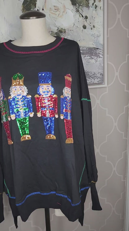 Sequin Nutcracker Sweatshirt