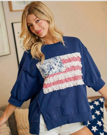 Flag Patchwork Pullover