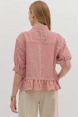 Going Places Striped Top Brick
