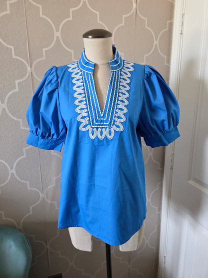 Cece Embroidered Top