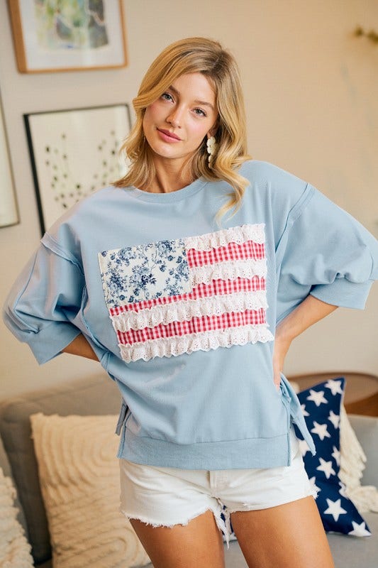 Flag Patchwork Pullover